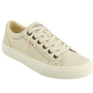 Taos Plim Soul Beige Washed Canvas Sneaker Size 7.5, Women's‎